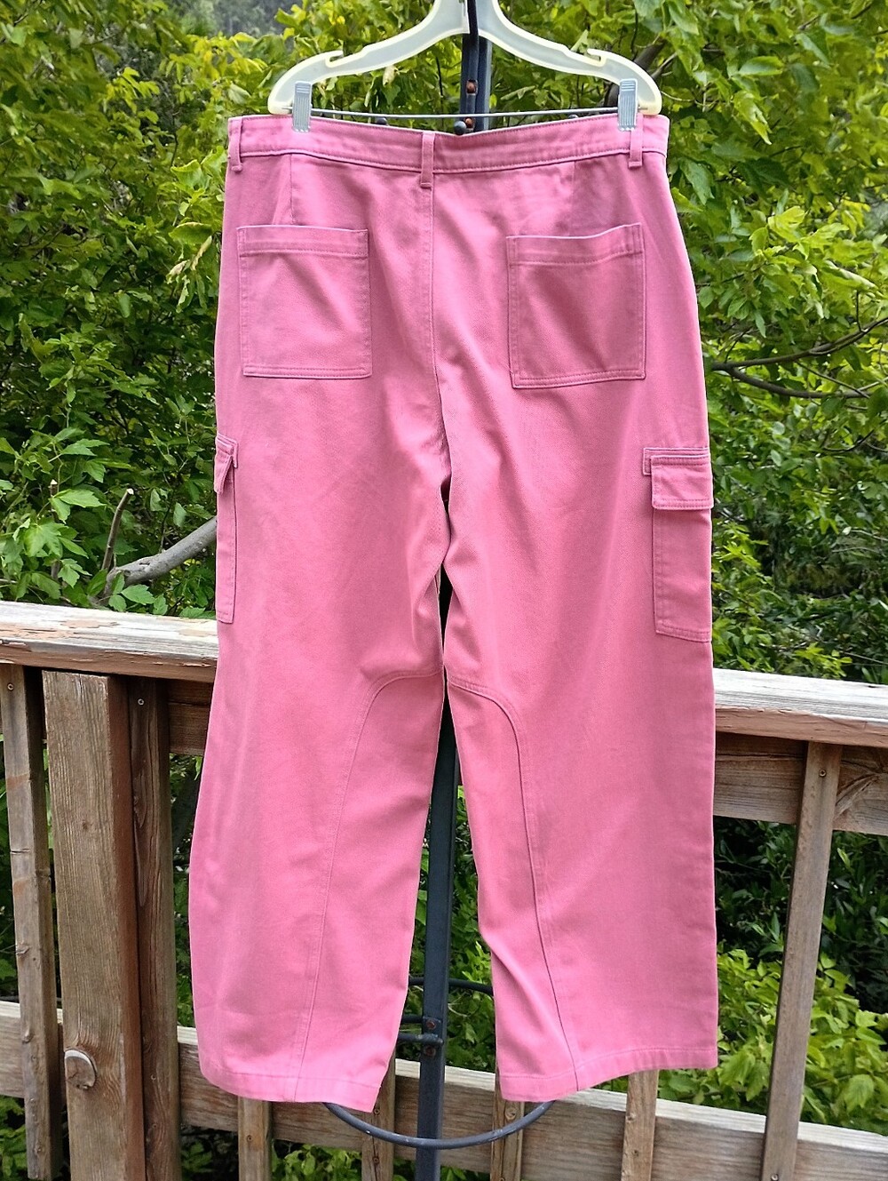 PINK Victoria's Secret Dusty Rose Cargo Pants sz L - Picture 12 of 15
